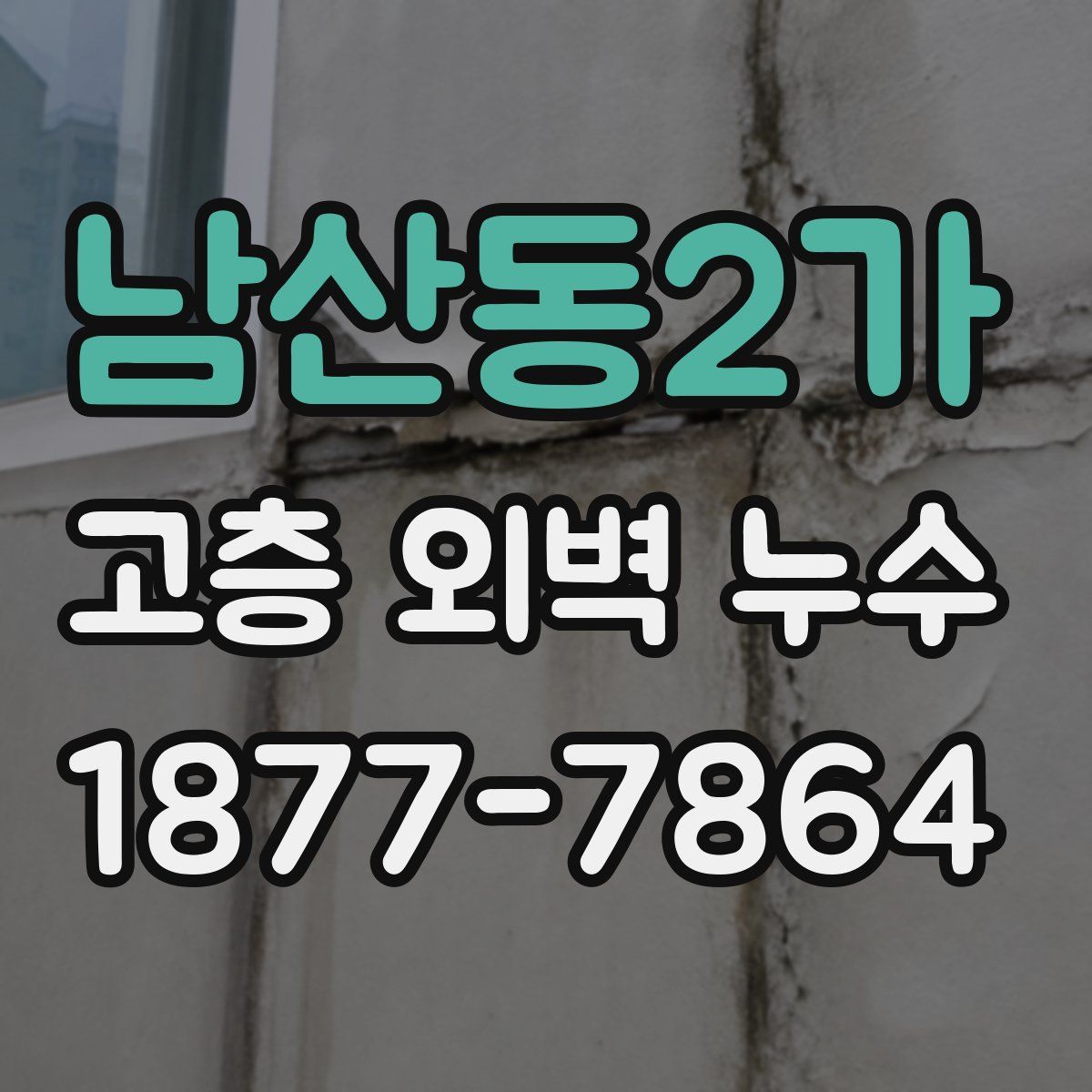 남산동2가 고층 외벽 누수