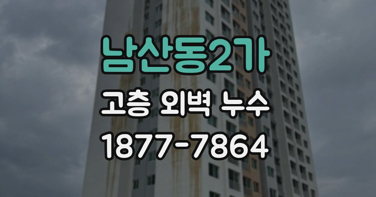 남산동2가 고층 외벽 누수