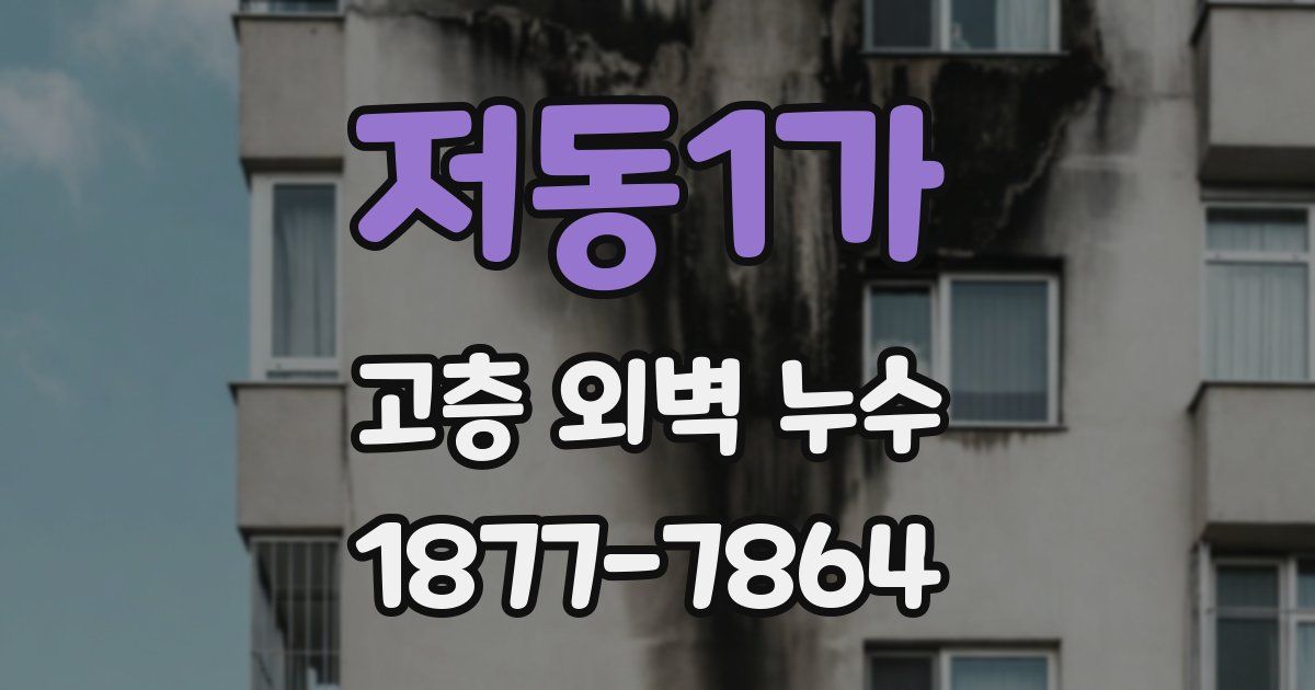 저동1가 고층 외벽 누수