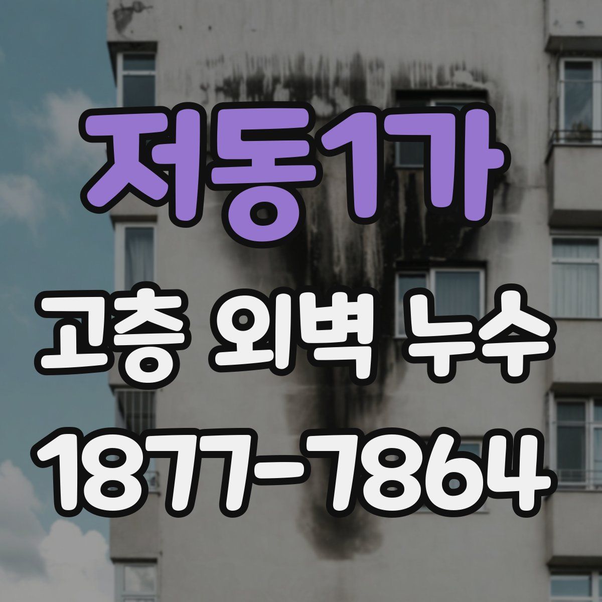 저동1가 고층 외벽 누수