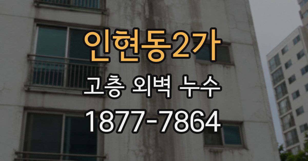 인현동2가 고층 외벽 누수