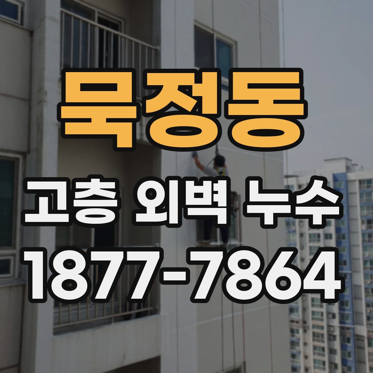 묵정동 고층 외벽 누수