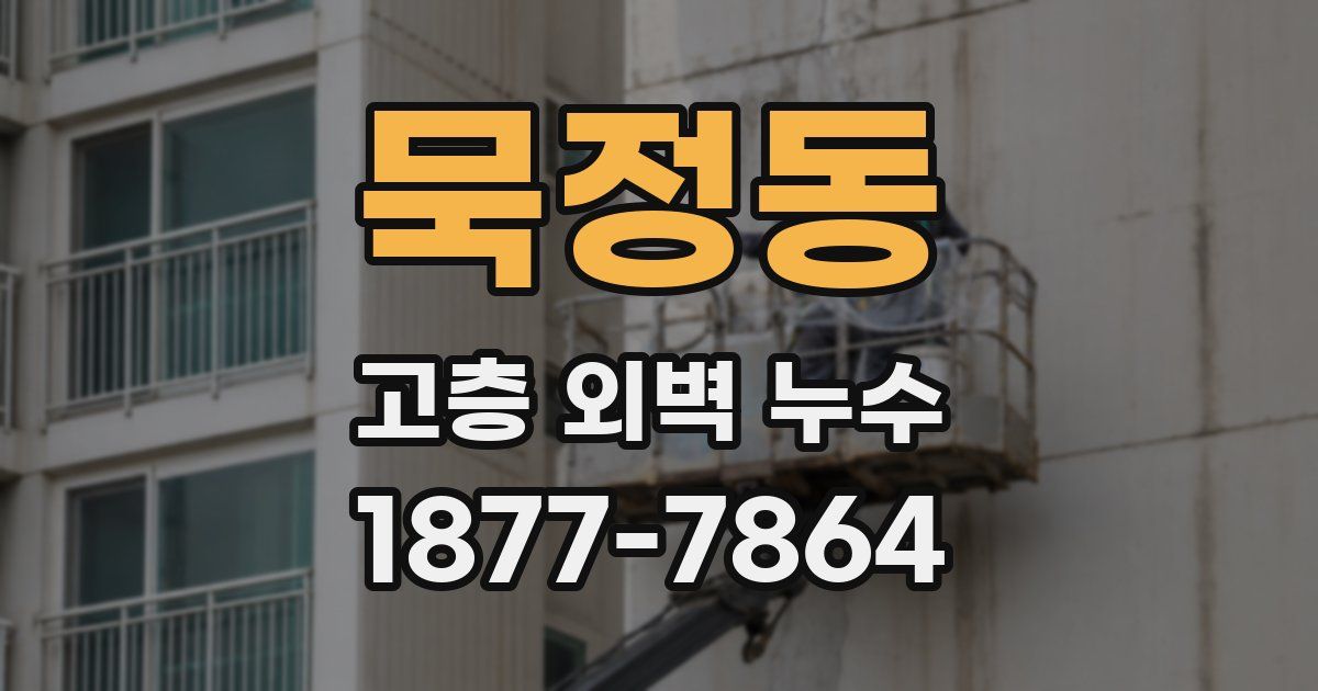묵정동 고층 외벽 누수