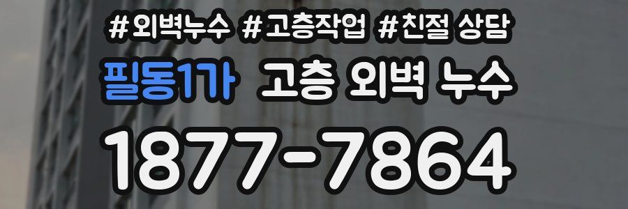 필동1가 고층 외벽 누수