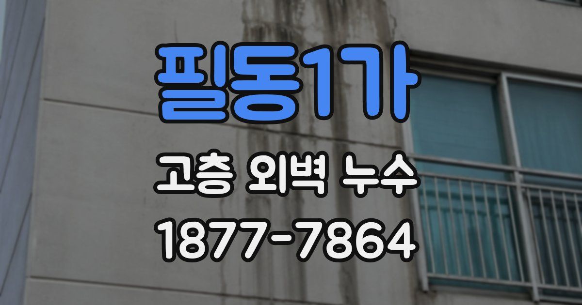 필동1가 고층 외벽 누수