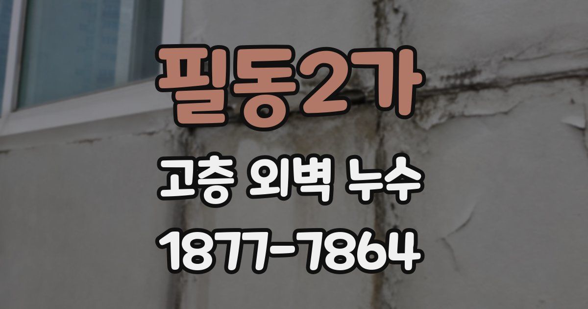 필동2가 고층 외벽 누수