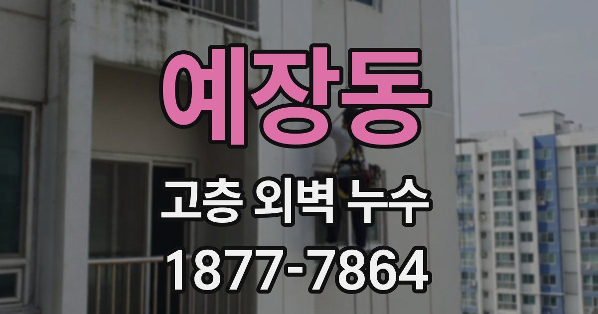 예장동 고층 외벽 누수