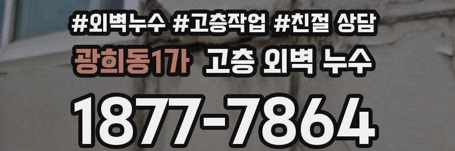 광희동1가 고층 외벽 누수