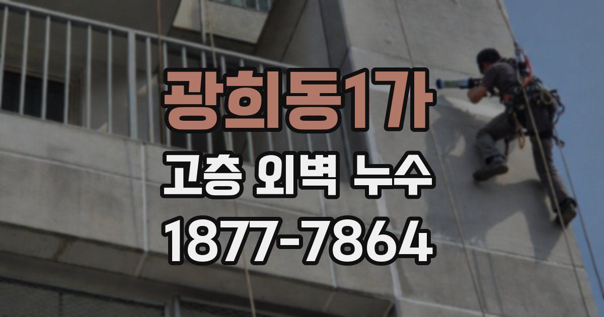 광희동1가 고층 외벽 누수