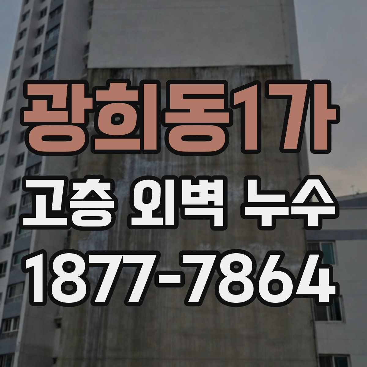광희동1가 고층 외벽 누수
