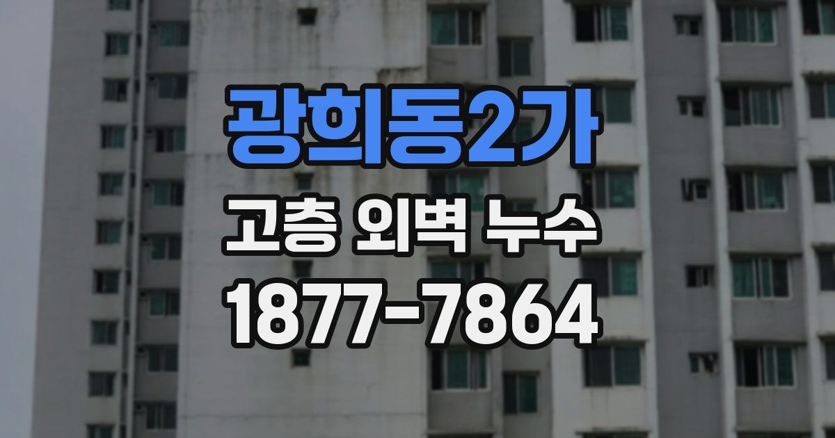 광희동2가 고층 외벽 누수