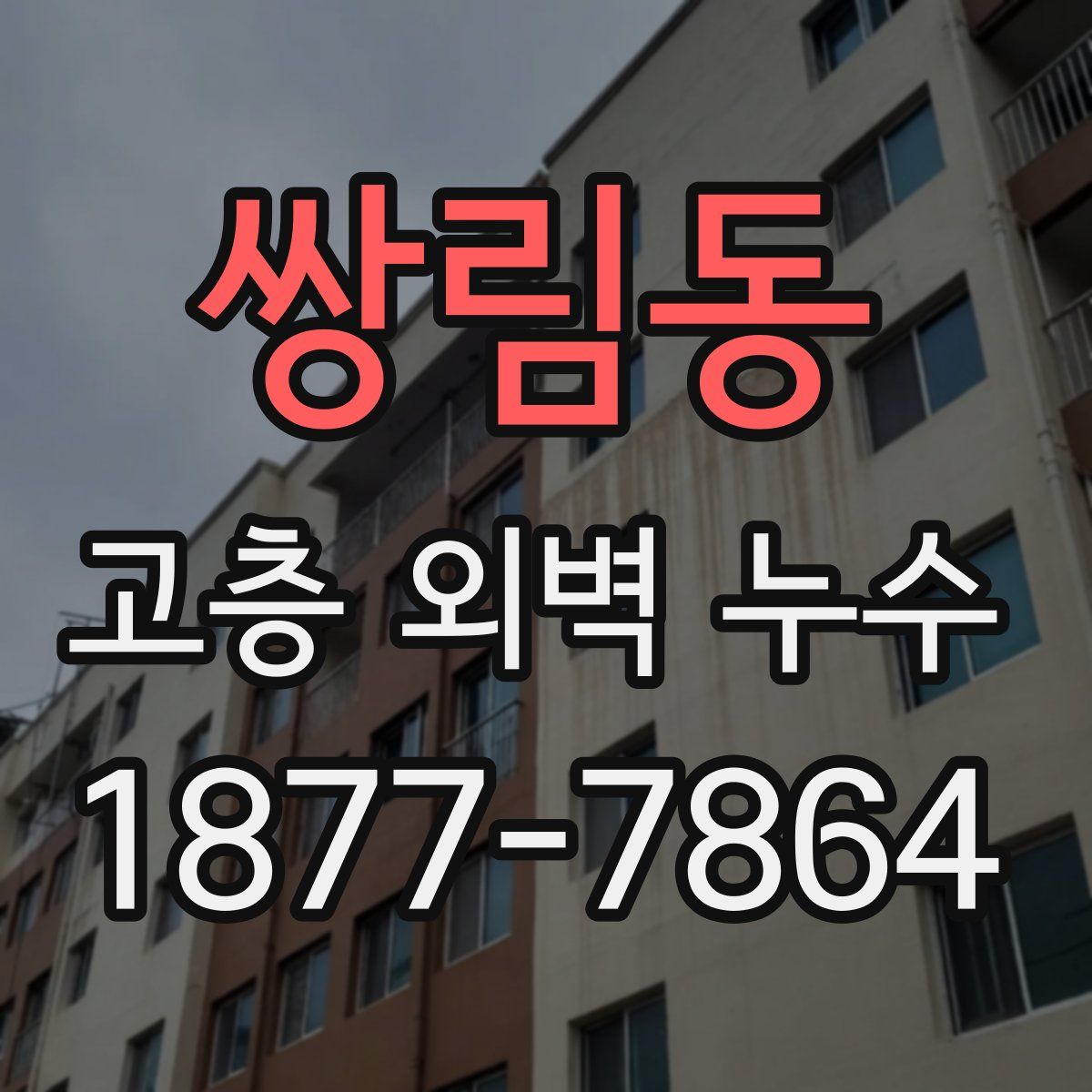 쌍림동 고층 외벽 누수