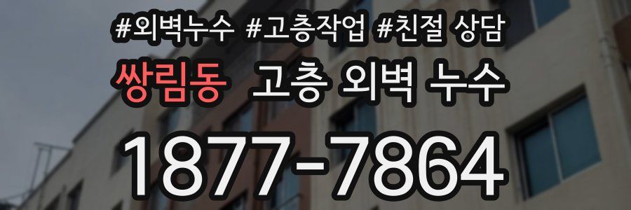 쌍림동 고층 외벽 누수