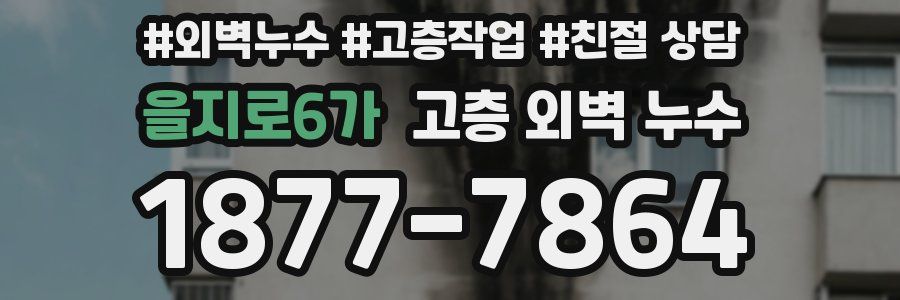 을지로6가 고층 외벽 누수