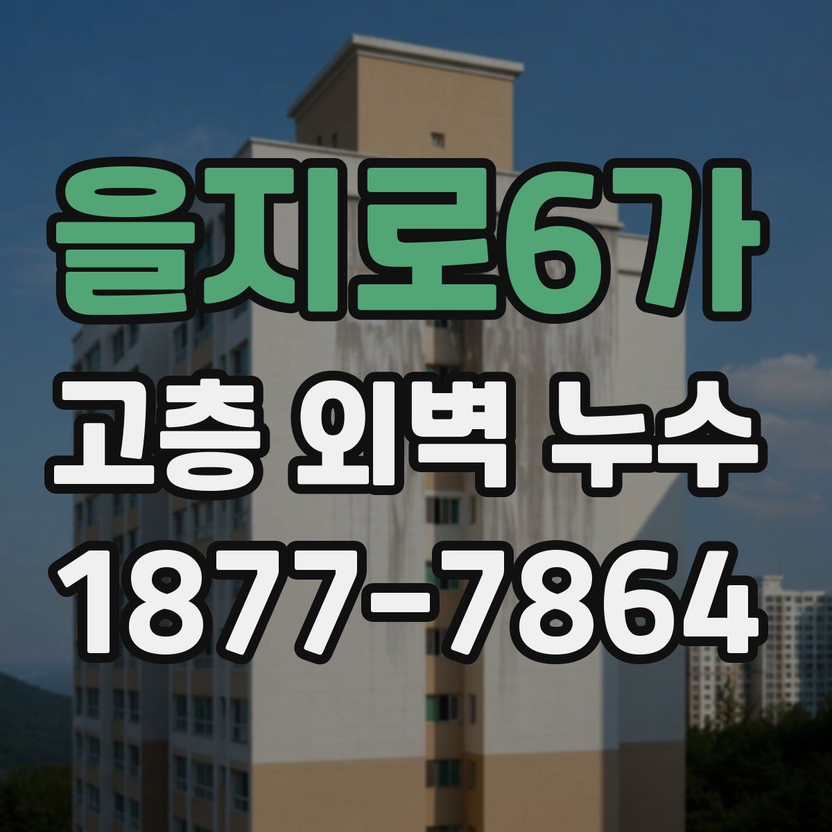 을지로6가 고층 외벽 누수