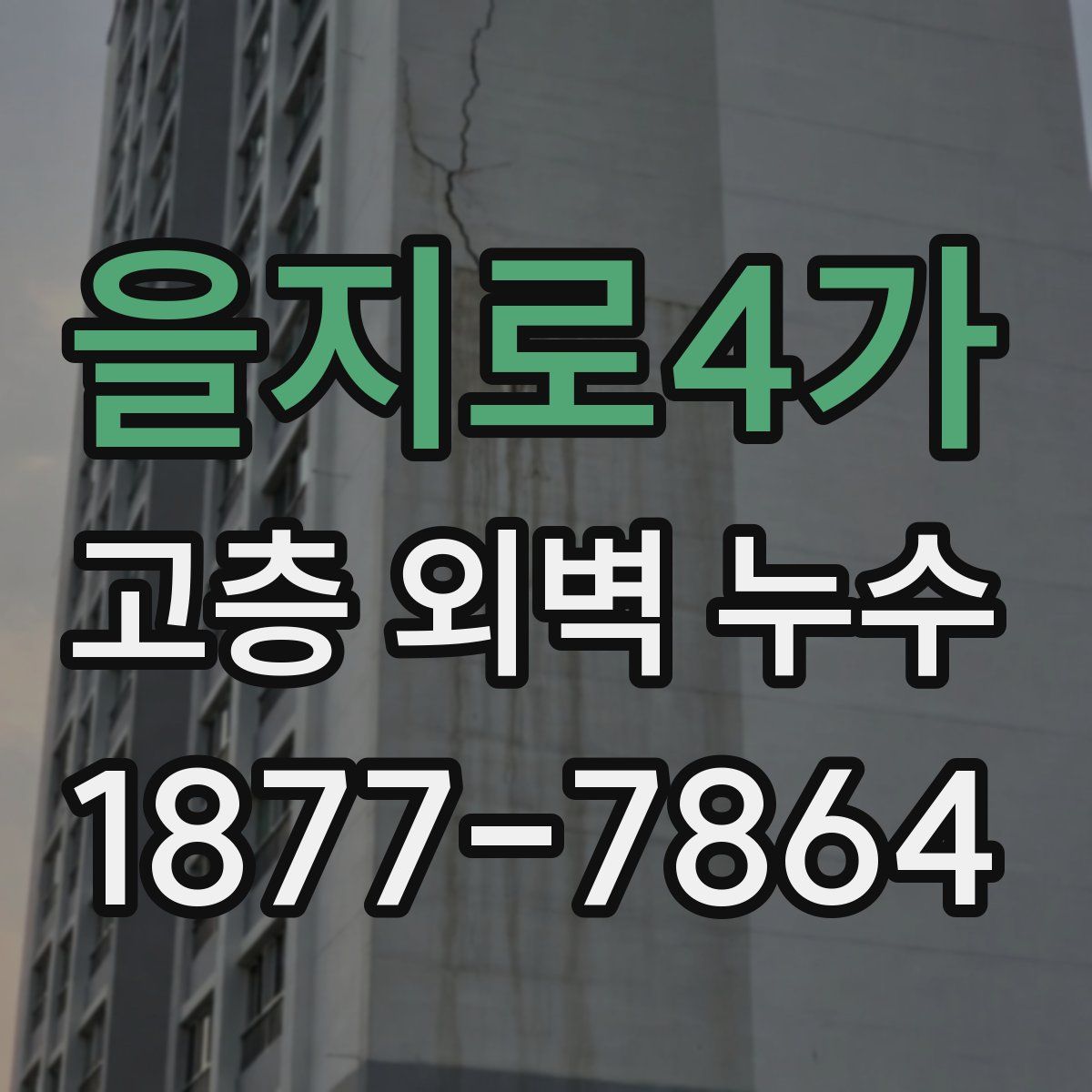 을지로4가 고층 외벽 누수