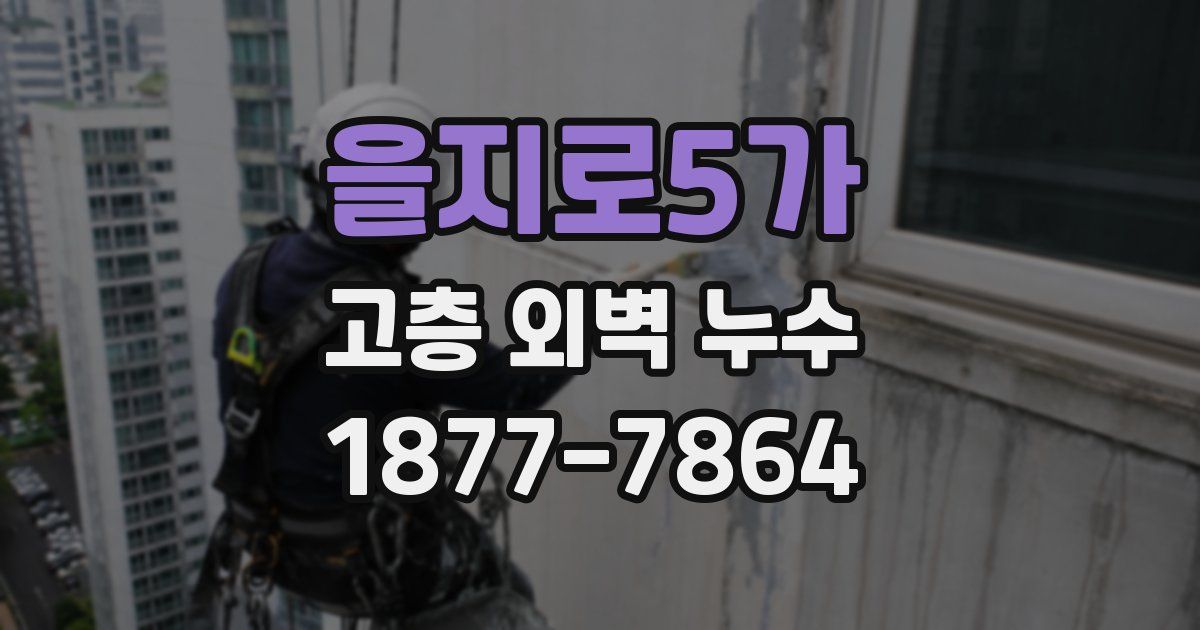 을지로5가 고층 외벽 누수