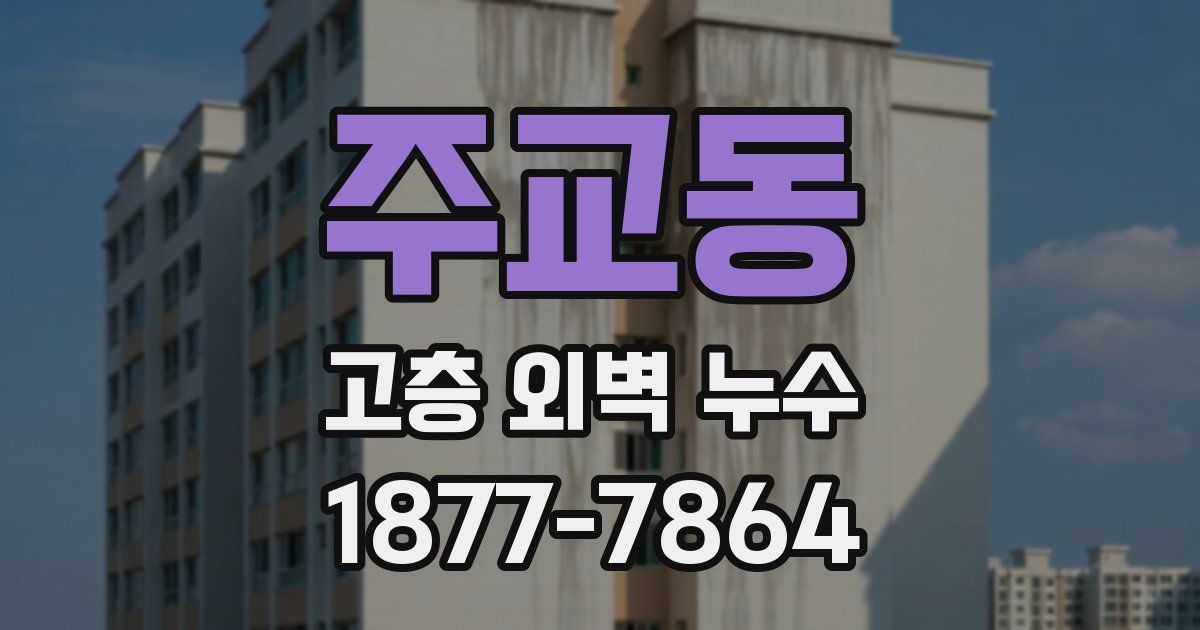 주교동 고층 외벽 누수