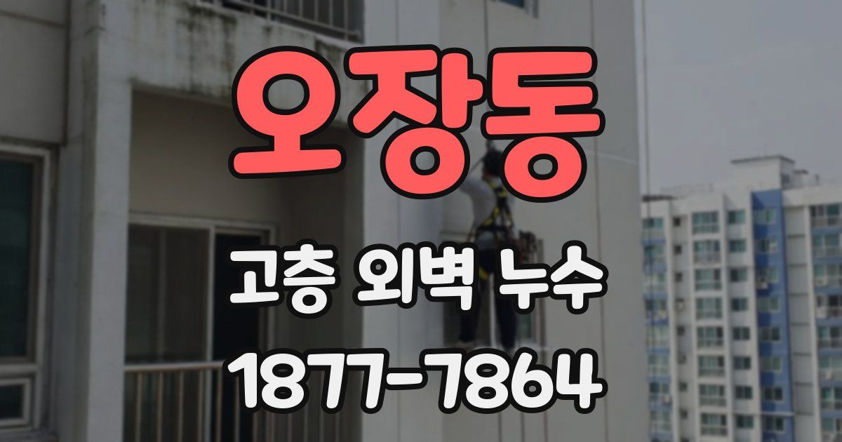 오장동 고층 외벽 누수