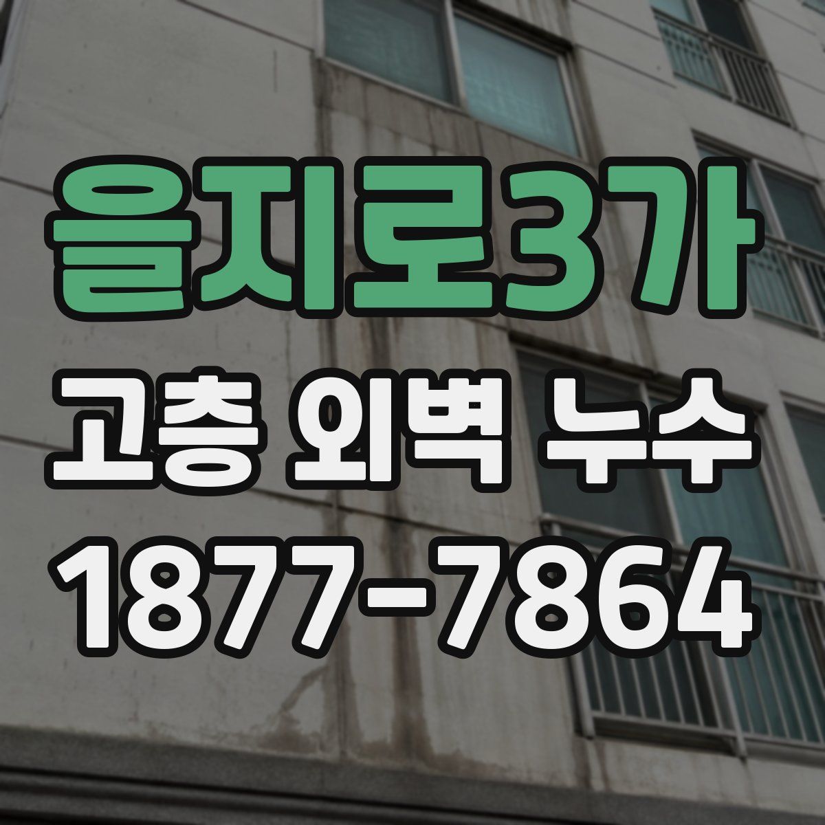 을지로3가 고층 외벽 누수