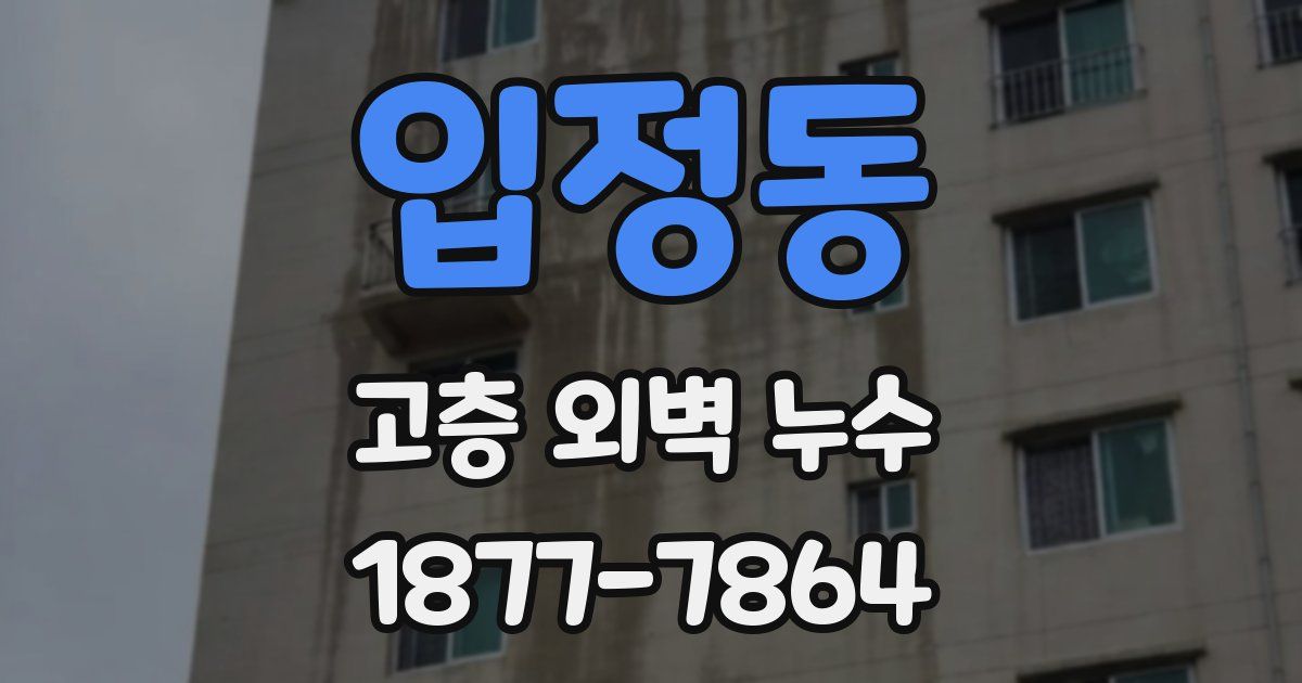 입정동 고층 외벽 누수