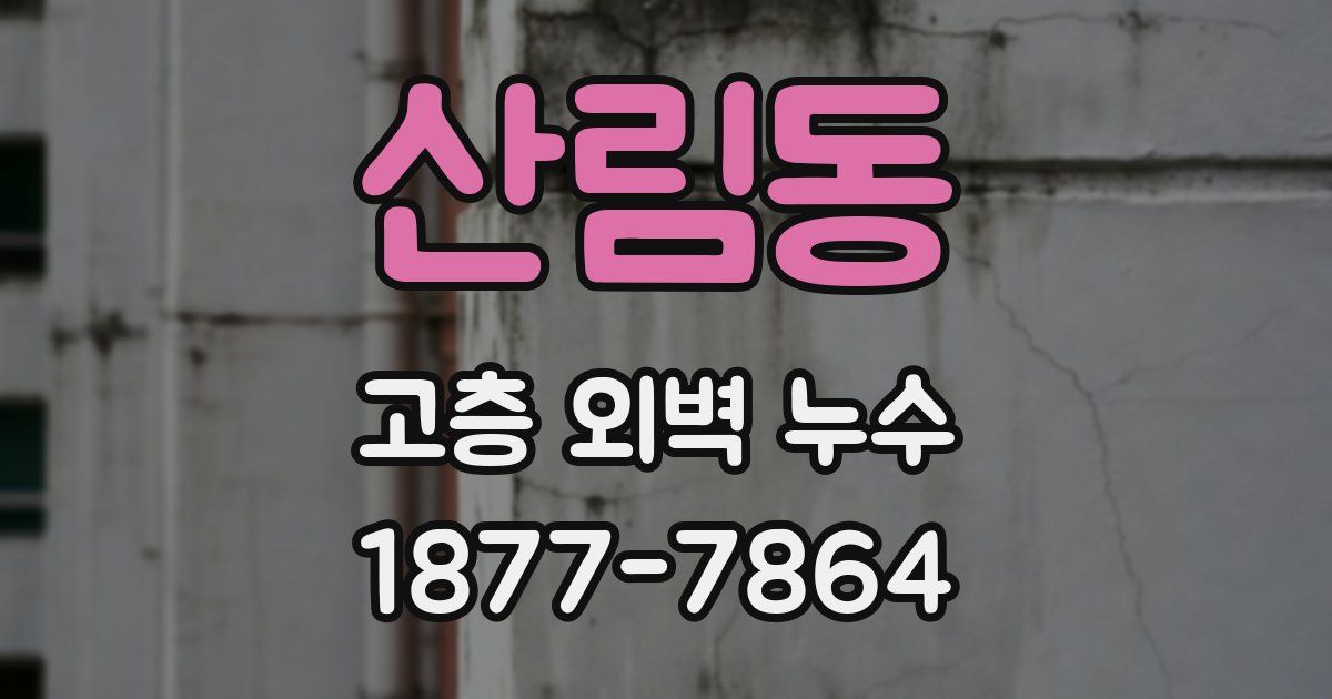 산림동 고층 외벽 누수