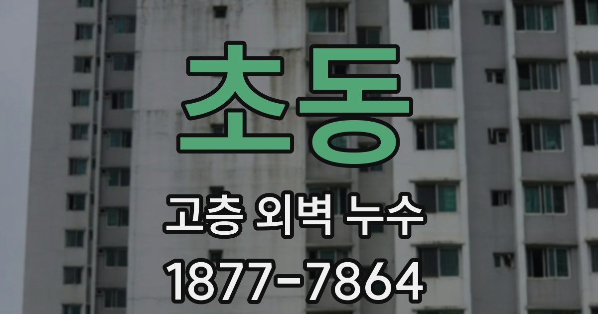 초동 고층 외벽 누수