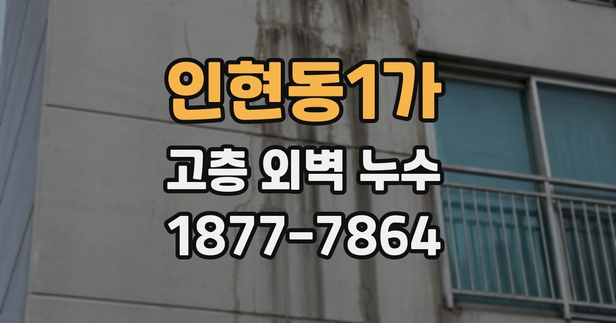 인현동1가 고층 외벽 누수