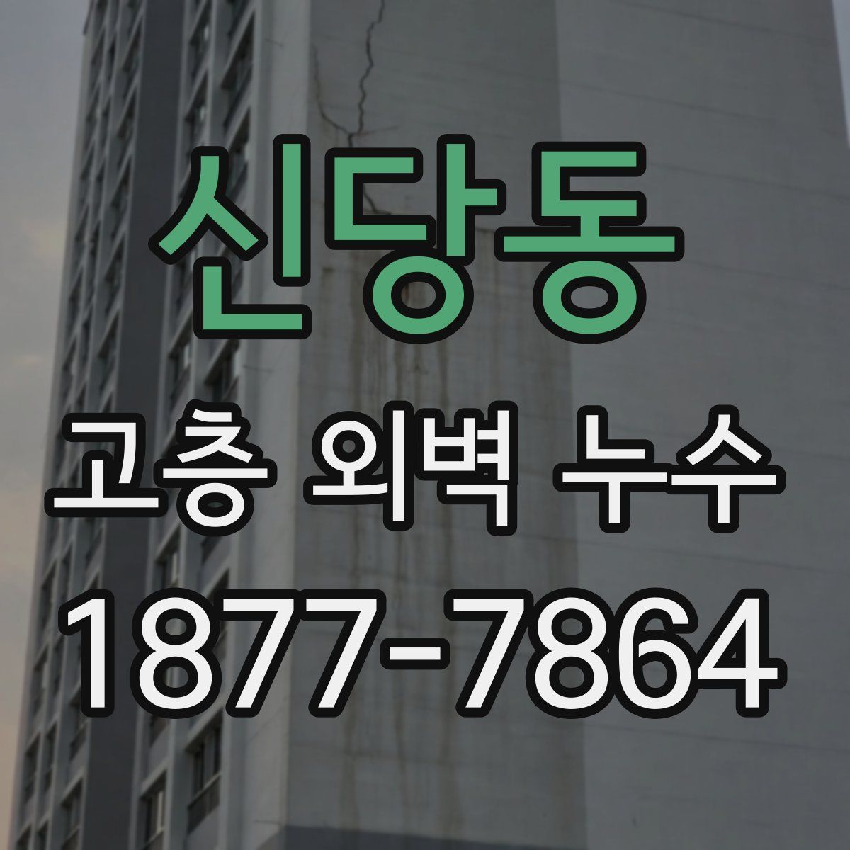 신당동 고층 외벽 누수