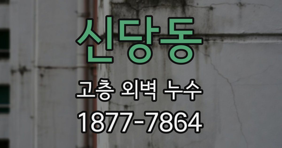 신당동 고층 외벽 누수