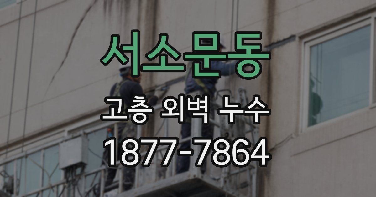 서소문동 고층 외벽 누수