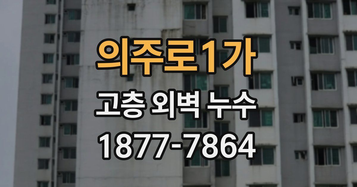 의주로1가 고층 외벽 누수