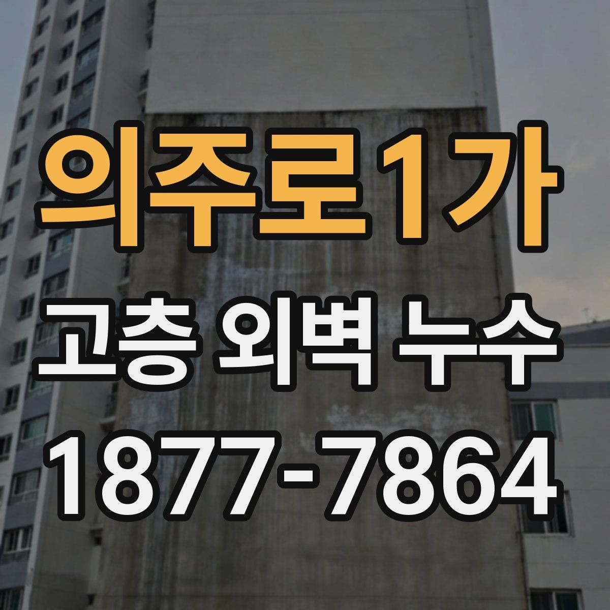 의주로1가 고층 외벽 누수