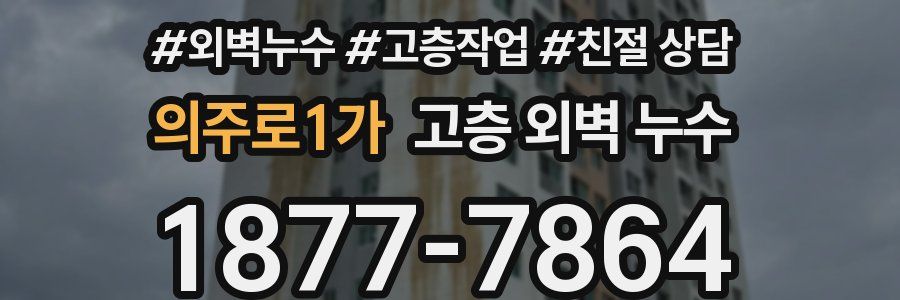 의주로1가 고층 외벽 누수