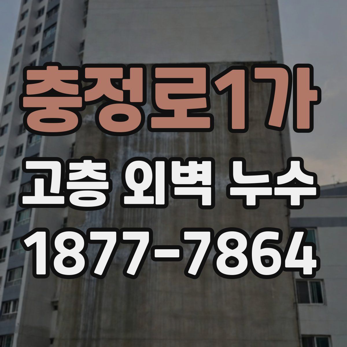충정로1가 고층 외벽 누수