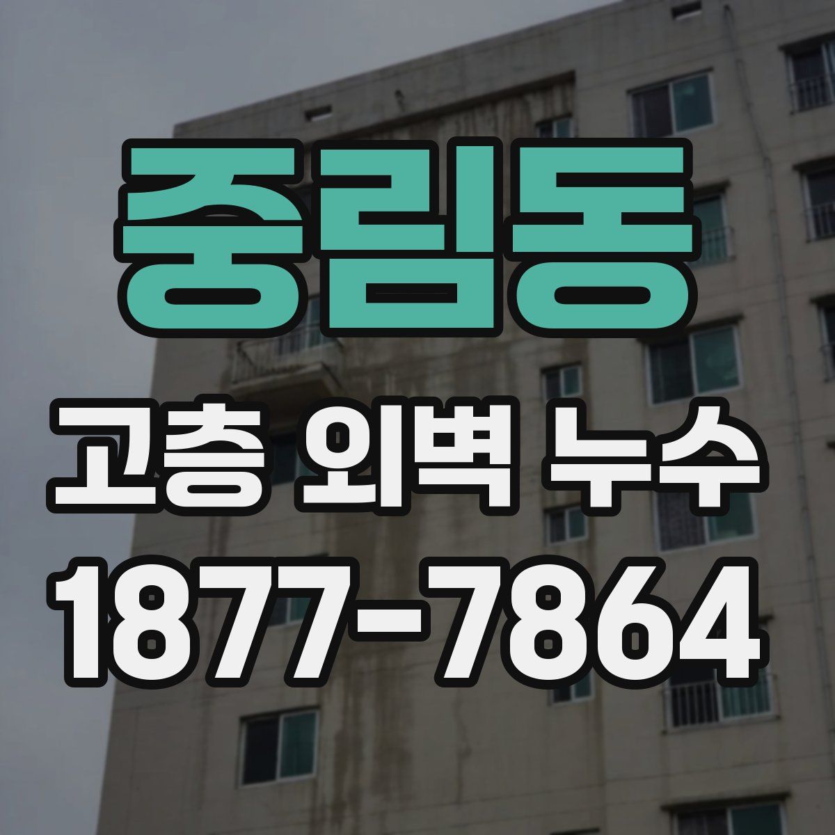중림동 고층 외벽 누수