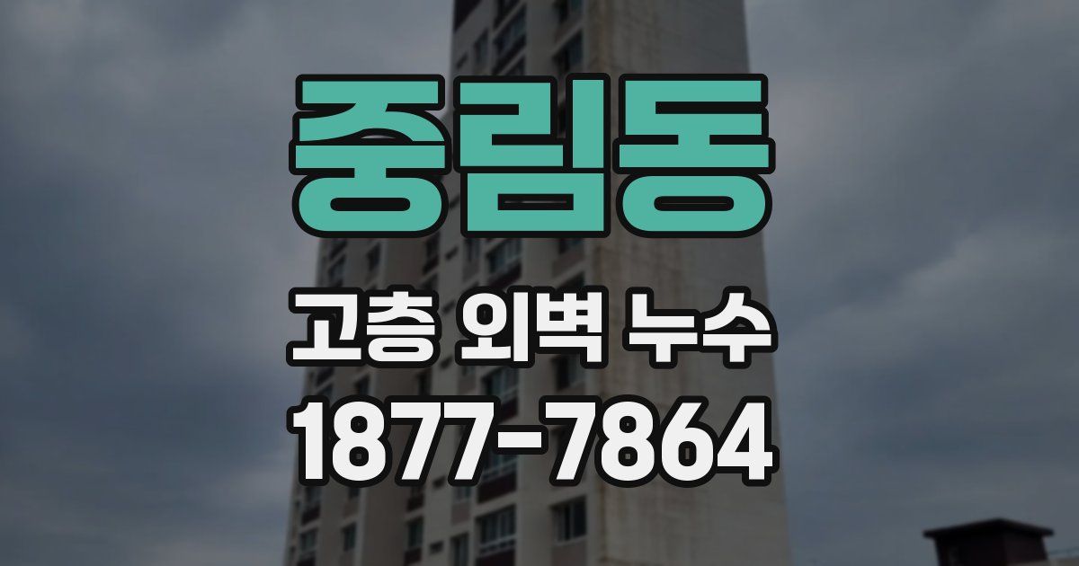 중림동 고층 외벽 누수
