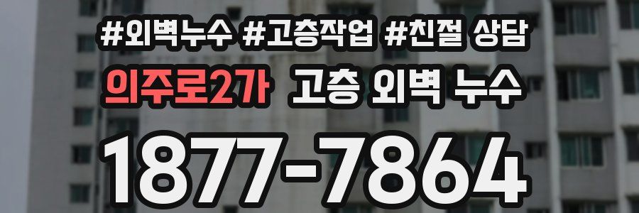 의주로2가 고층 외벽 누수