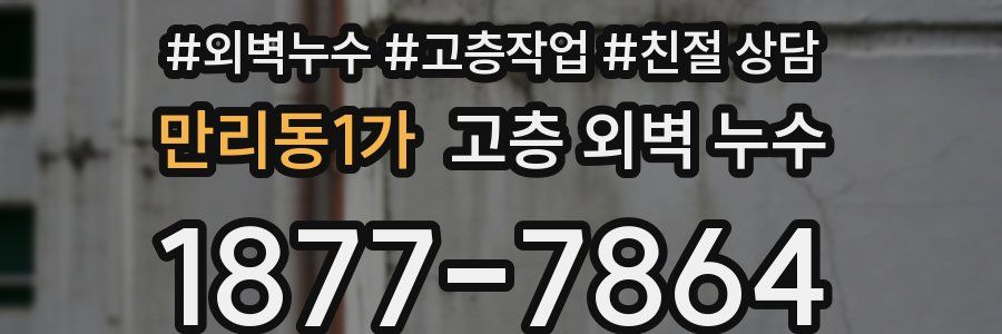 만리동1가 고층 외벽 누수