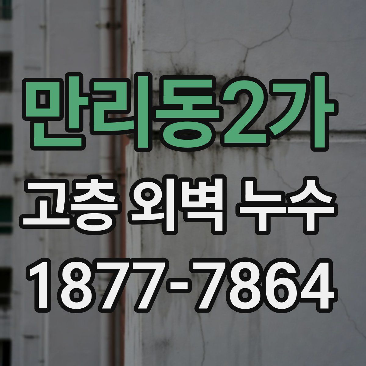 만리동2가 고층 외벽 누수