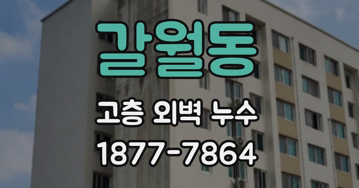 갈월동 고층 외벽 누수