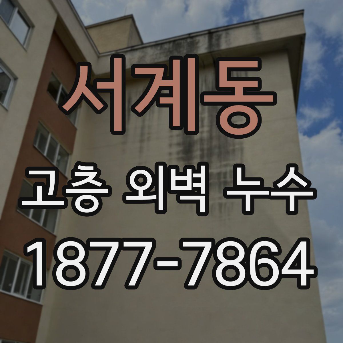 서계동 고층 외벽 누수