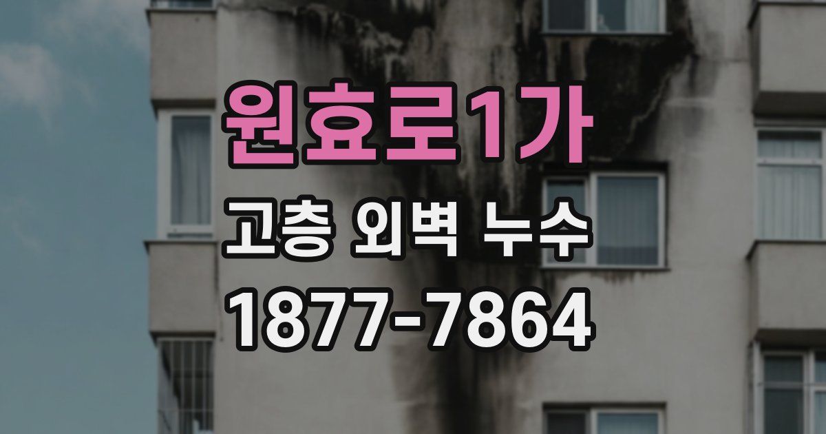 원효로1가 고층 외벽 누수