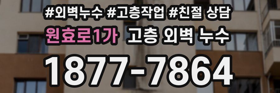 원효로1가 고층 외벽 누수
