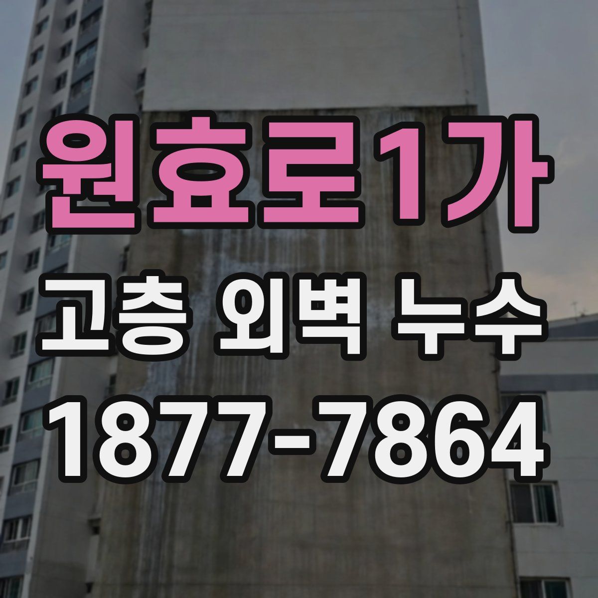원효로1가 고층 외벽 누수