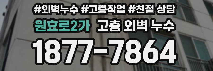 원효로2가 고층 외벽 누수