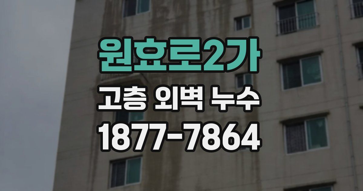 원효로2가 고층 외벽 누수