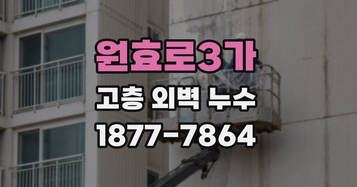 원효로3가 고층 외벽 누수