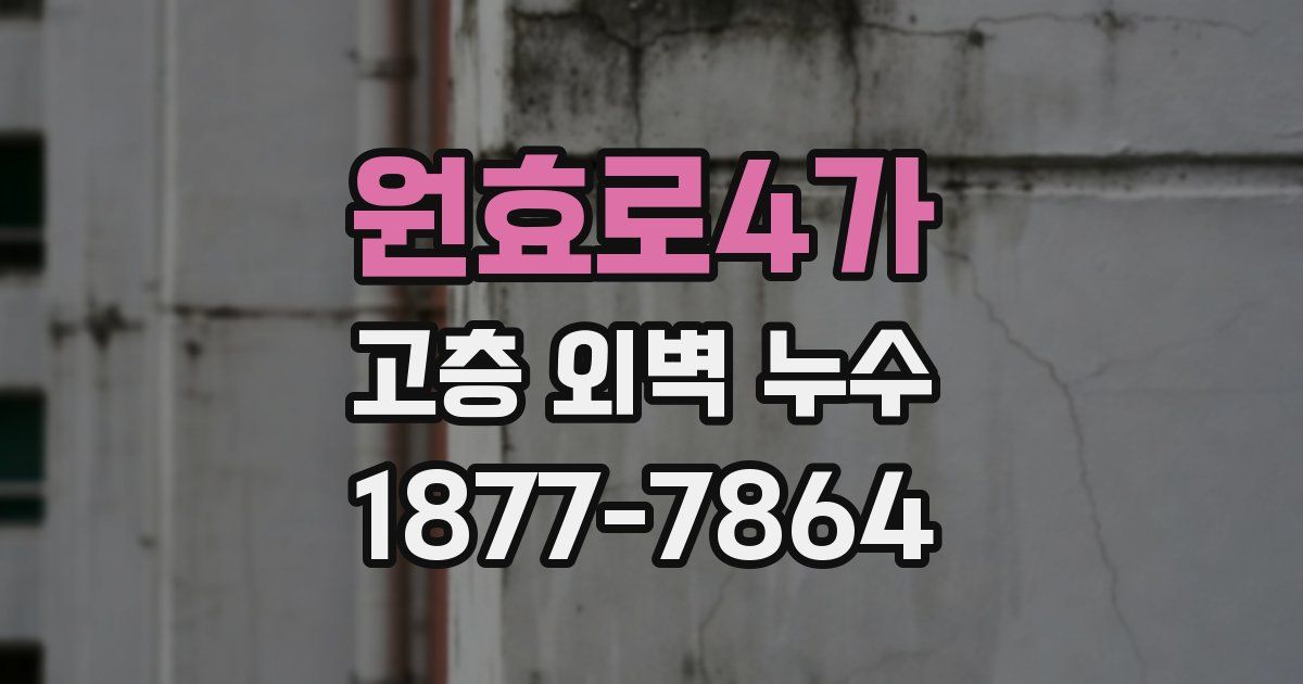 원효로4가 고층 외벽 누수