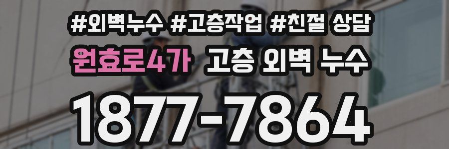 원효로4가 고층 외벽 누수